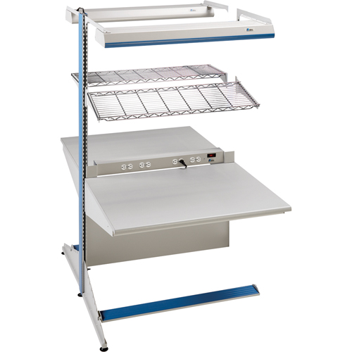 Postes de travail modulaires ergonomiques - Exemples de configurations - A-DA Ajouts &agrave; deux c&ocirc;t&eacute;s, 36" la x 56" p x 84" h, Ajout &agrave; deux c&ocirc;t&eacute;s TGS INDUSTRIEL