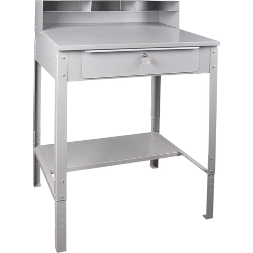 Pupitre d'atelier ouvert, 34-1/2" la x 30" p x 53" h, Gris TGS INDUSTRIEL