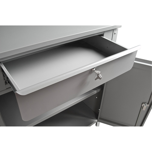 Pupitre d'atelier de style armoire, 34-1/2" la x 30" p x 53" h, Gris TGS INDUSTRIEL