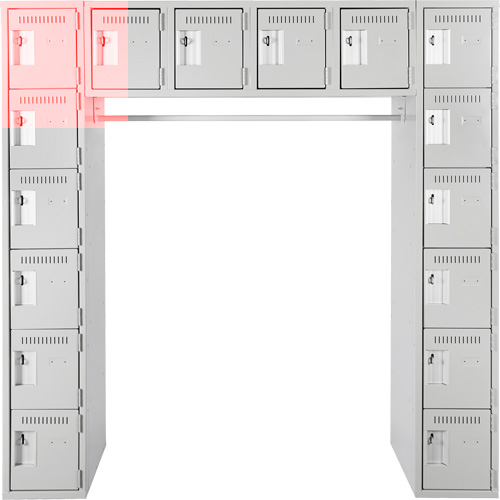 Assembled Archettes Clean Line Economy Lockers, 16 -tier, Bank of 3, 18" x 72" x 12", Steel TGS INDUSTRIEL