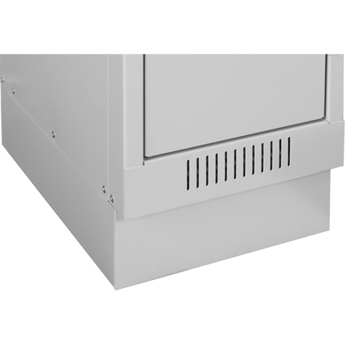 Clean Line Lockerette, 6 -tier, Bank of 4, 48" x 18" x 82", Steel, Charcoal, Rivet (Assembled) TGS INDUSTRIEL