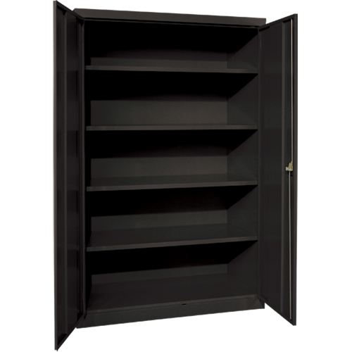 Armoires de rangement Hi-Boy profondes, Acier, 4 Tablettes, 72" h x 36" la x 24" P, Noir TGS INDUSTRIEL