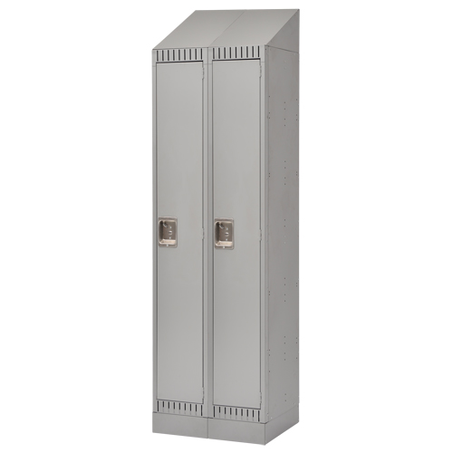 Casiers assembl&eacute;s, Bloc de 2, 24" x 18" x 72", Acier, Gris, Rivet (assembl&eacute;) TGS INDUSTRIEL