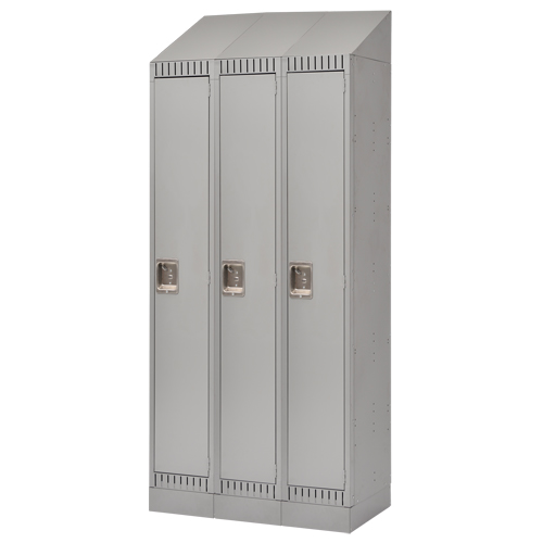 Casiers assembl&eacute;s, Bloc de 3, 36" x 18" x 72", Acier, Gris, Rivet (assembl&eacute;) TGS INDUSTRIEL