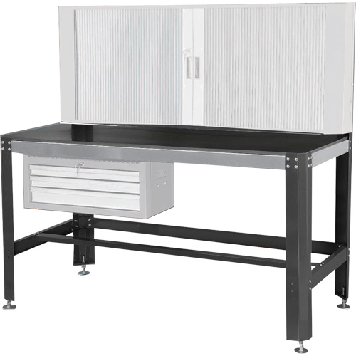 Work Bench, Laminate Surface, 26" W x 30" D x 63" H TGS INDUSTRIEL