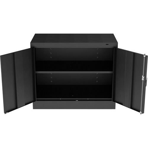 Armoire standard &agrave; hauteur de bureau, Acier, 30" h x 36" la x 18" P, Noir TGS INDUSTRIEL