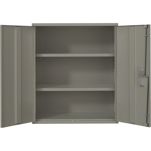 Armoire de rangement Lo-Boy, Acier, 2 Tablettes, 40" h x 36" la x 18" P, Gris TGS INDUSTRIEL