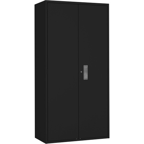 Armoire garde-robe, Acier, 36" la x 18" p x 72" h, Noir TGS INDUSTRIEL