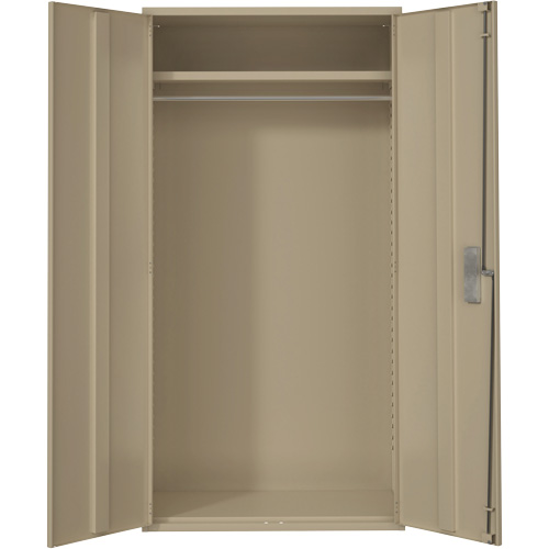 Armoire garde-robe, Acier, 36" la x 18" p x 72" h, Beige TGS INDUSTRIEL
