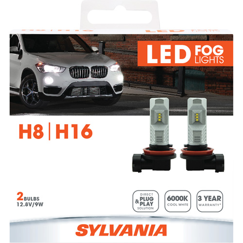 H8 Headlight Bulb, LED, 12.8 W/9 W, White TGS INDUSTRIEL