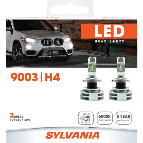 9003 Headlight Bulb, LED, 12 W/14 W/24 W, White TGS INDUSTRIEL