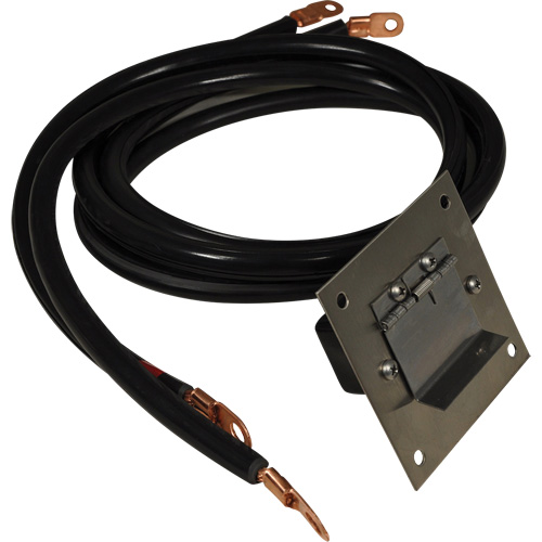Panneau de douille polaris&eacute;e en acier inoxydable &agrave; brancher, 4 AWG, C&acirc;ble 5' TGS INDUSTRIEL