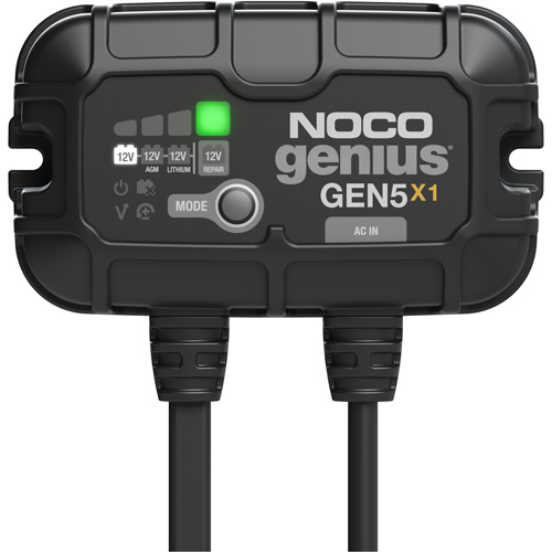 Chargeur de batterie embarqu&eacute; &agrave; 1 sortie de 5 amp&egrave;res Gen5X1 Genius TGS INDUSTRIEL