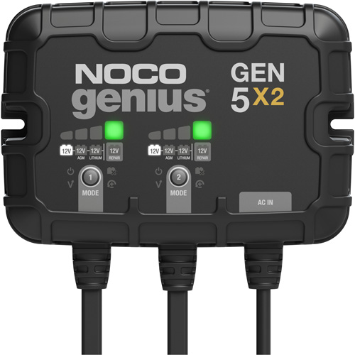 Chargeur de batterie embarqu&eacute; &agrave; 2 sorties de 10 amp&egrave;res Gen5X2 Genius TGS INDUSTRIEL