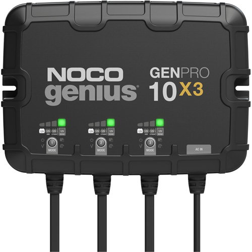 Chargeur de batterie embarqu&eacute; &agrave; 3 sorties de 30 amp&egrave;res GenPro10X3 Genius TGS INDUSTRIEL