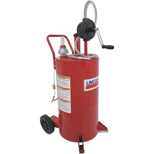 Chariot &agrave; carburant en acier de 25 gallons avec pompe rotative bidirectionnelle TGS INDUSTRIEL