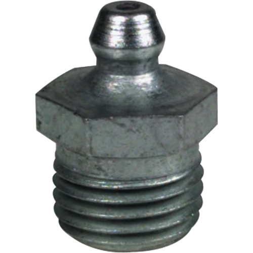 Straight Extra-Short Grease Fitting, Steel, 0.25 NPT Thread TGS INDUSTRIEL