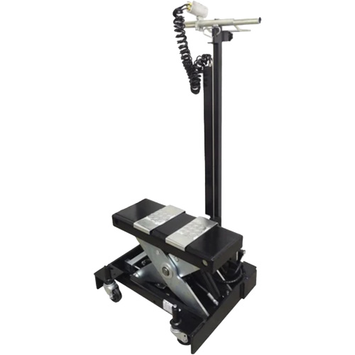 Cric de service de plancher &agrave; profil bas, 12 tonne(s) Capacit&eacute;, 7-1/2" Abaiss&eacute;e, 15" &eacute;lev&eacute;e, Air comprim&eacute;/hydraulique TGS INDUSTRIEL