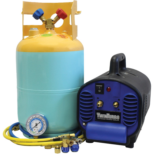 Mini syst&egrave;me de r&eacute;cup&eacute;ration de r&eacute;frig&eacute;rant pour R134A et R1234Yf contamin&eacute;s TGS INDUSTRIEL