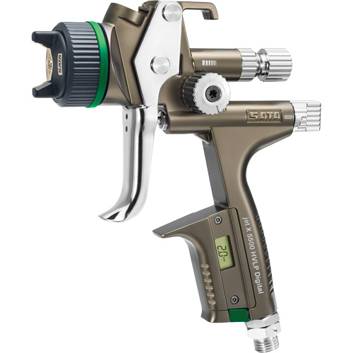 Pistolet de peinture de premi&egrave;re qualit&eacute; pour peinture automobile avec psi num&eacute;rique X5500 HVLP 1,2 I RPS D, Entr&eacute;e d'air 1/4" NPT, 15,19 pi³/min, Capacit&eacute; 0,6 L/0,9 L, 0,17 psi TGS INDUSTRIEL