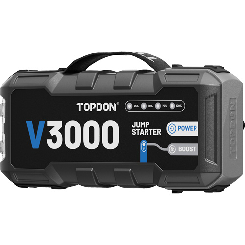 Survolteur, banque d'alimentation et lampe de poche V3000 TGS INDUSTRIEL