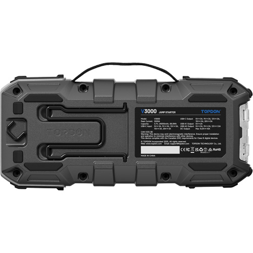 Survolteur, banque d'alimentation et lampe de poche V3000 TGS INDUSTRIEL