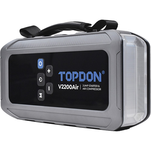 V2200Air 2-en-1: d&eacute;marreur de secours de 1200 A de pointe et gonfleur de pneus TGS INDUSTRIEL