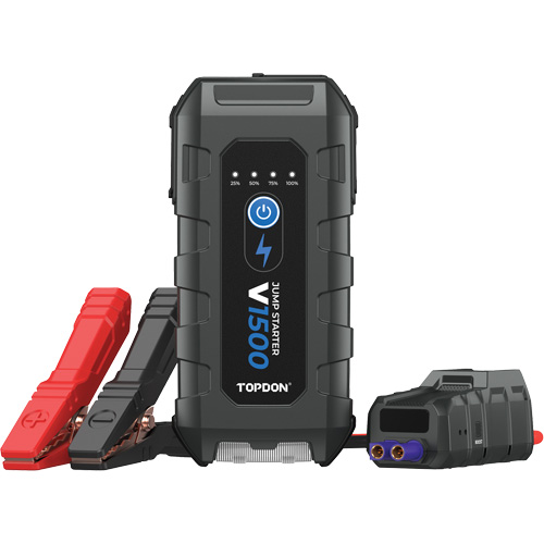 D&eacute;marreur d'appoint, survolteur, banque d'alimentation et lampe de poche V1500 TGS INDUSTRIEL