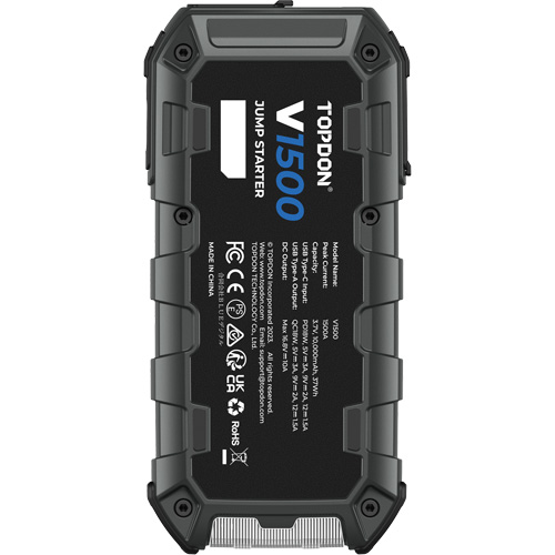 D&eacute;marreur d'appoint, survolteur, banque d'alimentation et lampe de poche V1500 TGS INDUSTRIEL
