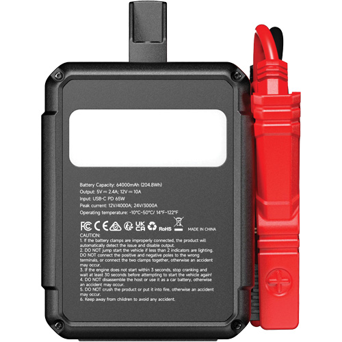 V4000 HD 12V/24V 4000A Jump Starter TGS INDUSTRIEL