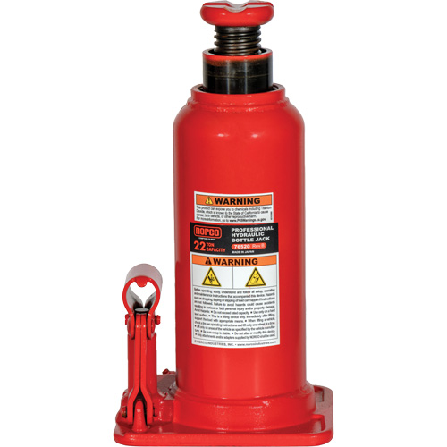 Cric hydraulique bouteille professionnel avec orifice pour manom&egrave;tre, 22 tonne(s), 20-49/250" Hauteur &eacute;lev&eacute;e TGS INDUSTRIEL