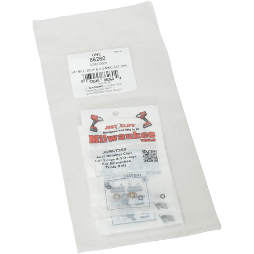 Jeu de clips et joints toriques de 1/4 po pour Milwaukee - en vrac TGS INDUSTRIEL