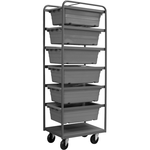 R&acirc;telier mobile, &agrave; deux c&ocirc;t&eacute;s, 6 bacs, 26" la x 18" p x 74" h TGS INDUSTRIEL