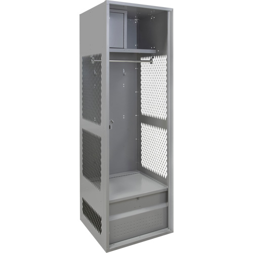 Gear Locker, Steel, 24" W x 24" D x 72" H, Grey TGS INDUSTRIEL