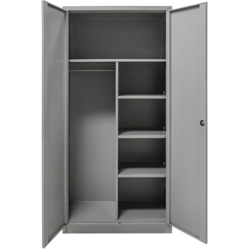 Combination Storage Cabinet, 36" W x 18" D x 72" H, Grey TGS INDUSTRIEL