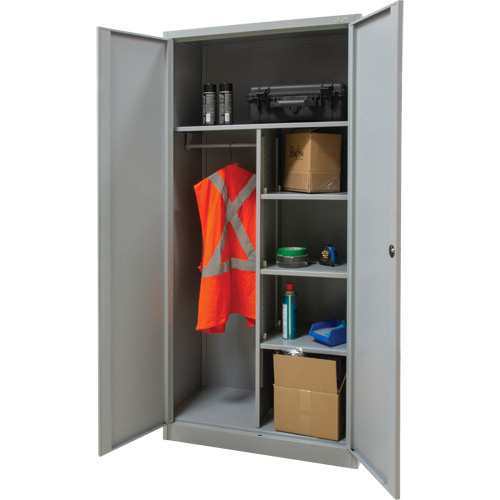 Combination Storage Cabinet, 36" W x 18" D x 72" H, Grey TGS INDUSTRIEL
