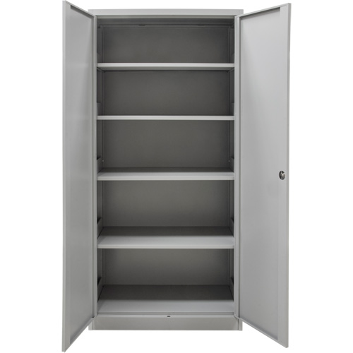 Hi-Boy Storage Cabinet, Steel, 4 Shelves, 72" H x 36" W x 18" D, Grey TGS INDUSTRIEL