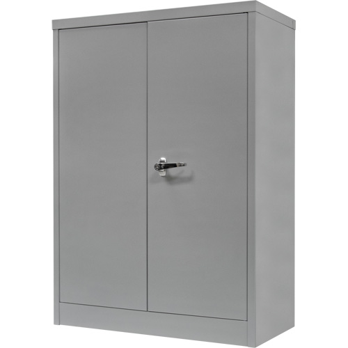 Counter-High Storage Cabinet, Steel, 2 Shelves, 42" H x 30" W x 15" D, Grey TGS INDUSTRIEL