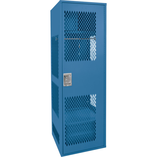 Casier pour &eacute;quipement avec porte, Acier, 24" la x 24" p x 72" h, Bleu fonc&eacute; TGS INDUSTRIEL