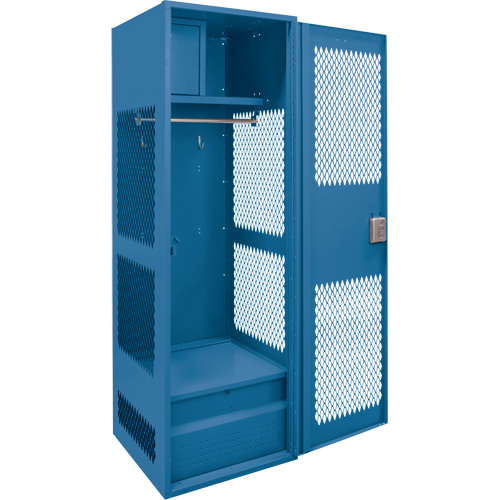 Casier pour &eacute;quipement avec porte, Acier, 24" la x 24" p x 72" h, Bleu fonc&eacute; TGS INDUSTRIEL