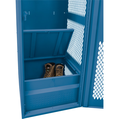 Casier pour &eacute;quipement avec porte, Acier, 24" la x 24" p x 72" h, Bleu fonc&eacute; TGS INDUSTRIEL