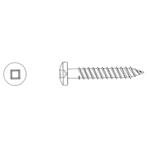 Vis &agrave; t&ecirc;te ronde pour bois, #10 x 3" lo, Zingu&eacute; TGS INDUSTRIEL