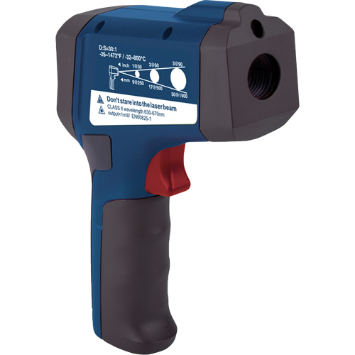 Thermom&egrave;tre &agrave; infrarouge professionnel, -26 - 1472° F ( -32 - 800° C ), 30:1, &eacute;missivit&eacute; Ajustable TGS INDUSTRIEL