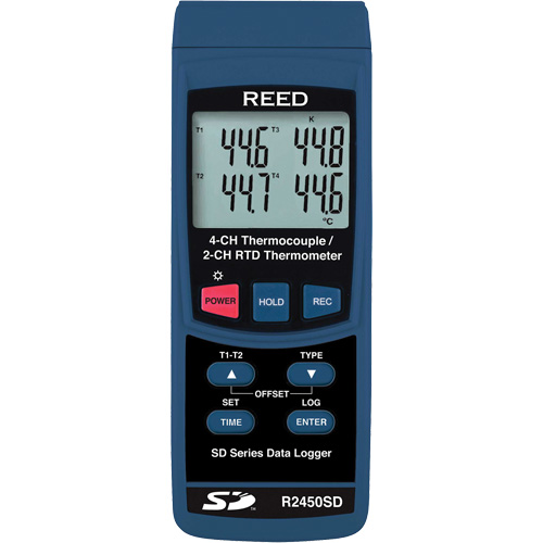 Thermom&egrave;tre thermocouple avec enregistreur de donn&eacute;es TGS INDUSTRIEL