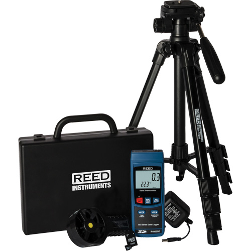 Vane Thermo-Anemometer Kit, Data Logging, 0.4 - 30.0 m/sec Air Velocity Range TGS INDUSTRIEL