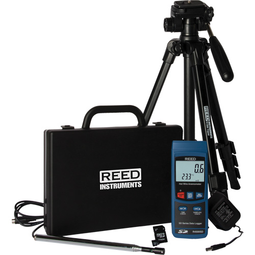 Hot Wire Thermo-Anemometer Kit, Data Logging, 0.4 - 30 m/sec Air Velocity Range TGS INDUSTRIEL