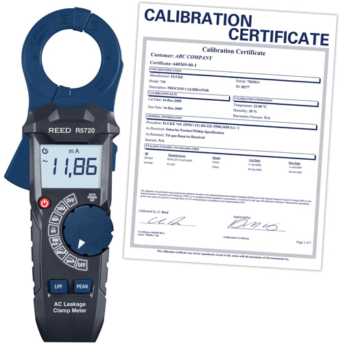 AC Leakage Clamp Meter with Calibration Certificate TGS INDUSTRIEL