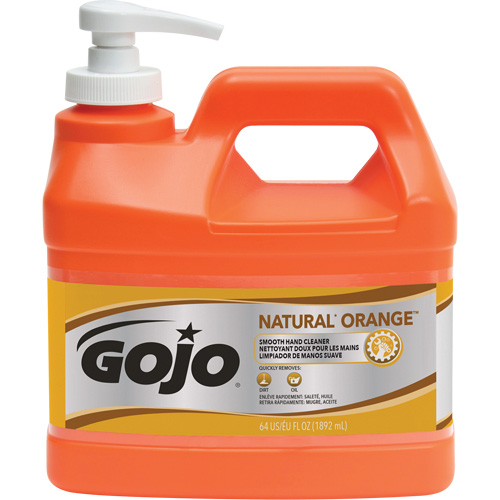 Nettoyant &agrave; mains Natural Orange, Cr&egrave;me, 1,89 L, Bouteille &agrave; pompe, Agrumes/Orange TGS INDUSTRIEL