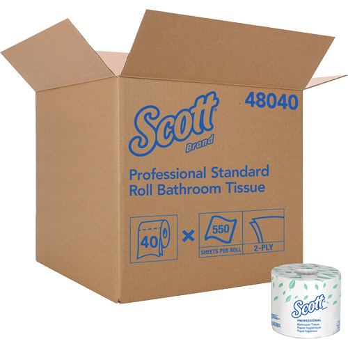 Papier hygi&eacute;nique Scott, 2 Pli, 550 Feuilles/Rouleu, Blanc TGS INDUSTRIEL