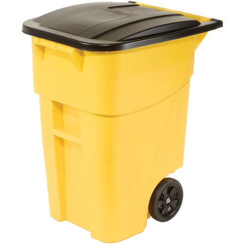 BRUTE&reg; Roll-Out Container, Curbside, Plastic, 50 US gal. TGS INDUSTRIEL